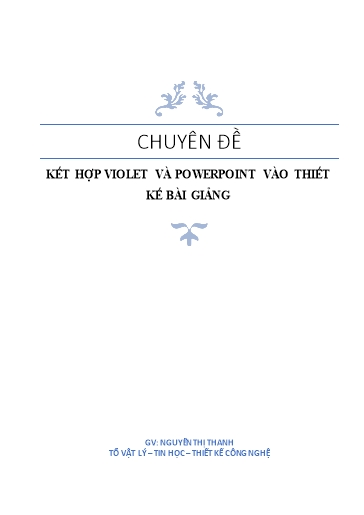 Giải pháp Kết hợp Violet và PowerPoint vào thiết kế bài giảng