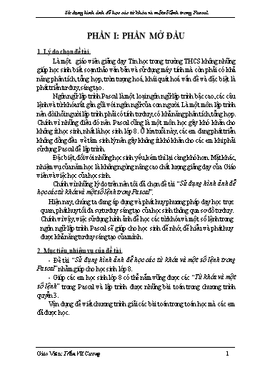 Sáng kiến kinh nghiệm Sử dụng hình ảnh để học các từ khóa và một số lệnh trong Pascal