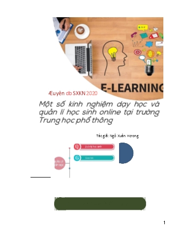 SKKN Một số kinh nghiệm dạy học và quản lí học sinh online tại trường Trung học phổ thông
